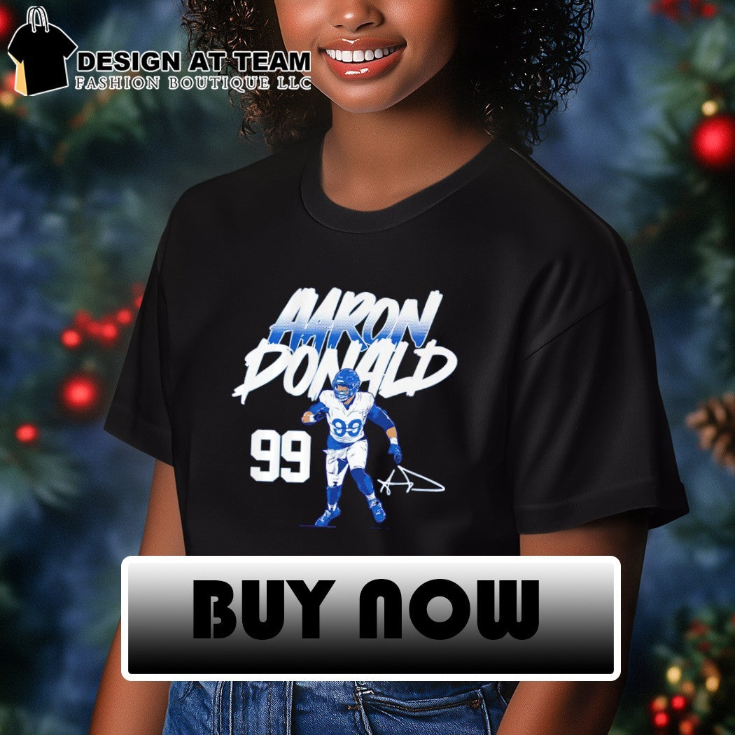 Aaron Donald Name Number Pose Los Angeles football shirt