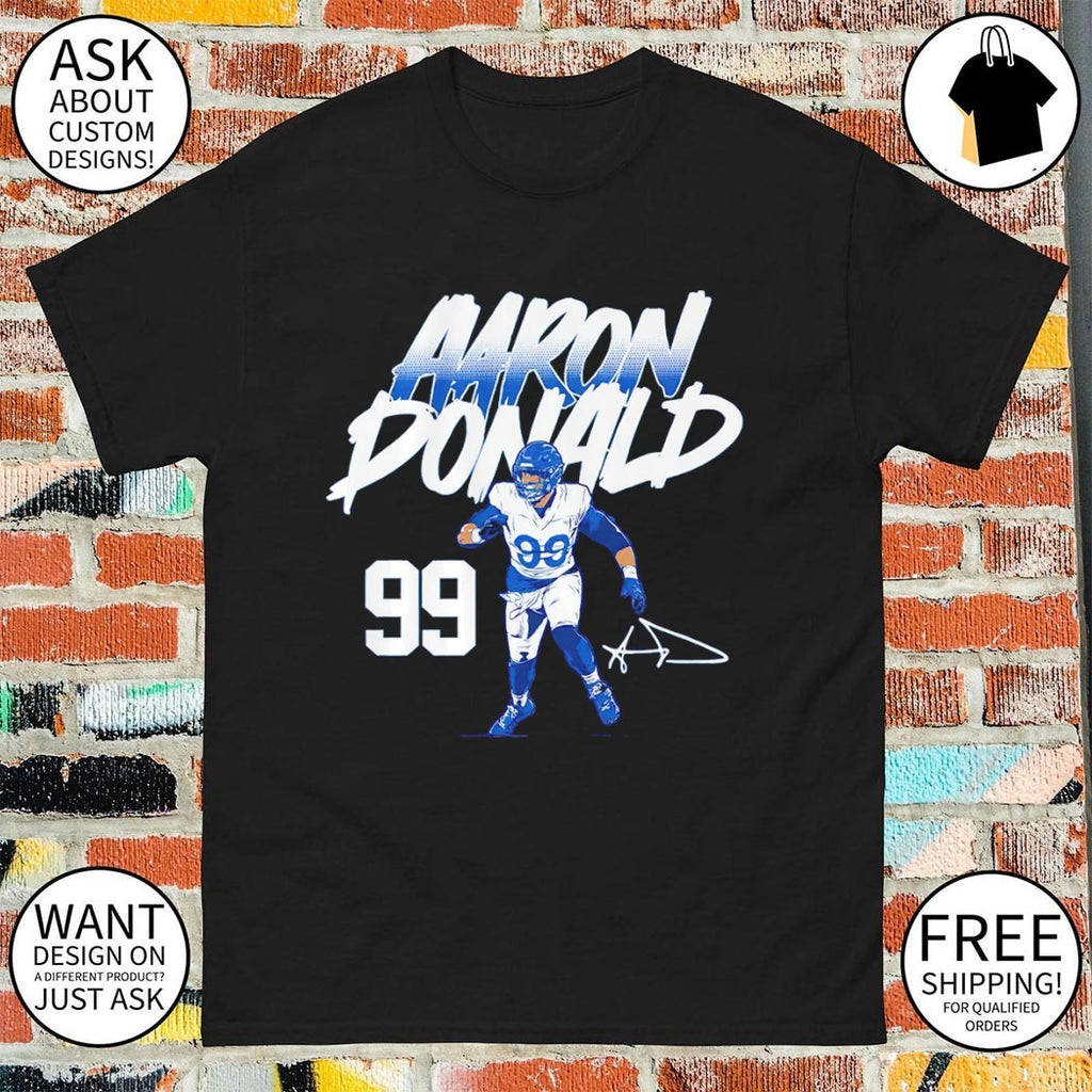 Aaron Donald Name Number Pose Los Angeles football shirt