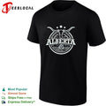 Alberta Canadian province cow skull sovereign free shirt