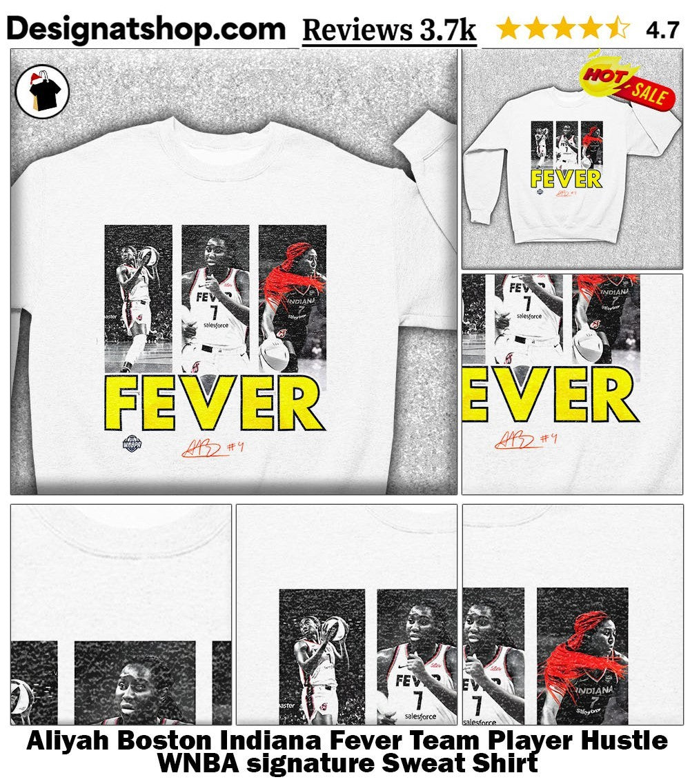 Aliyah Boston Indiana Fever Team Player Hustle WNBA signature shirt