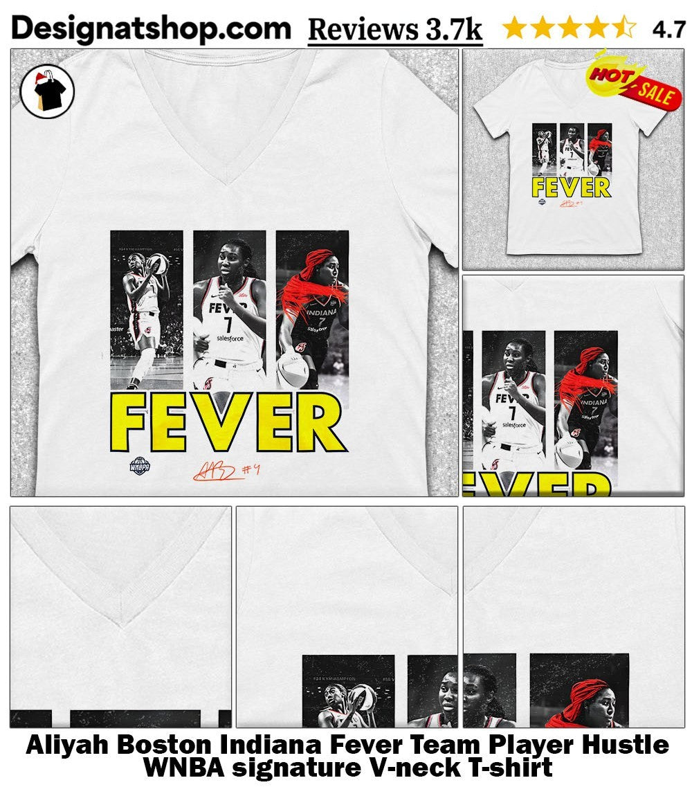 Aliyah Boston Indiana Fever Team Player Hustle WNBA signature shirt