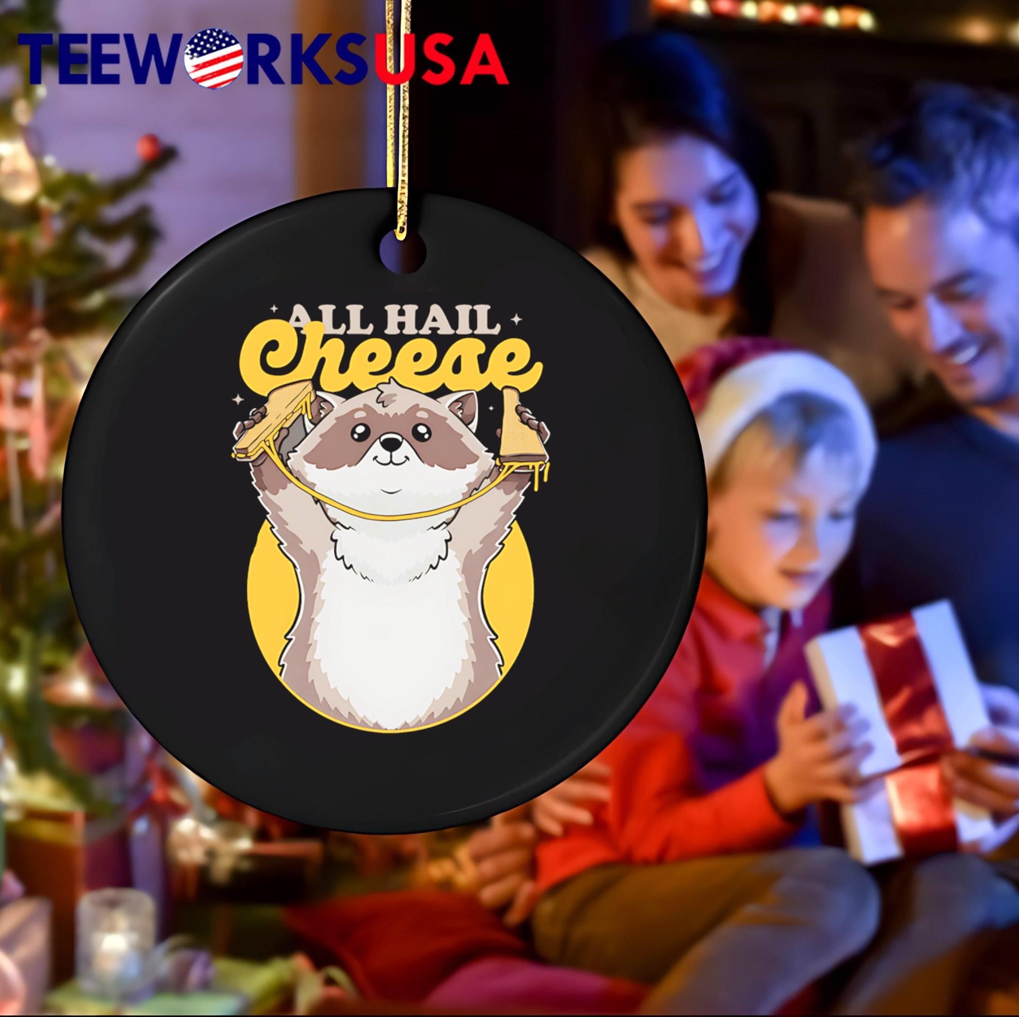 All Hail Cheese Raccoon Holding Grilled Cheese Sandwich shirt