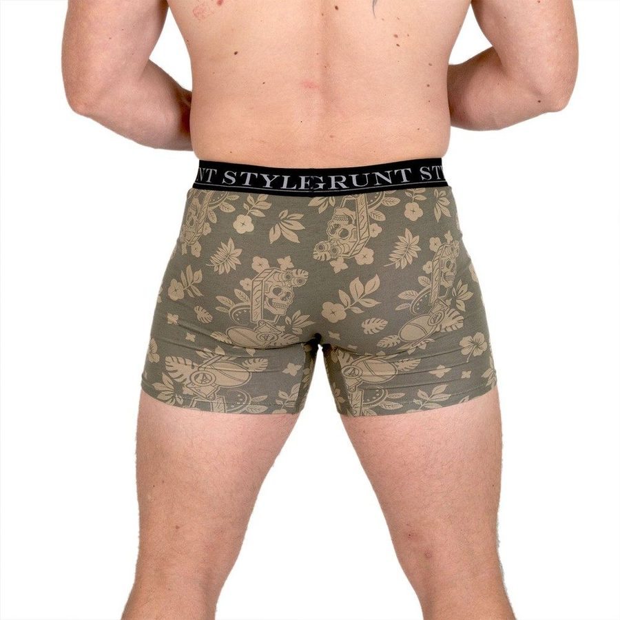 Base Command 2-Pack Boxer Briefs - Dark Gray & Tropical Death Military Green