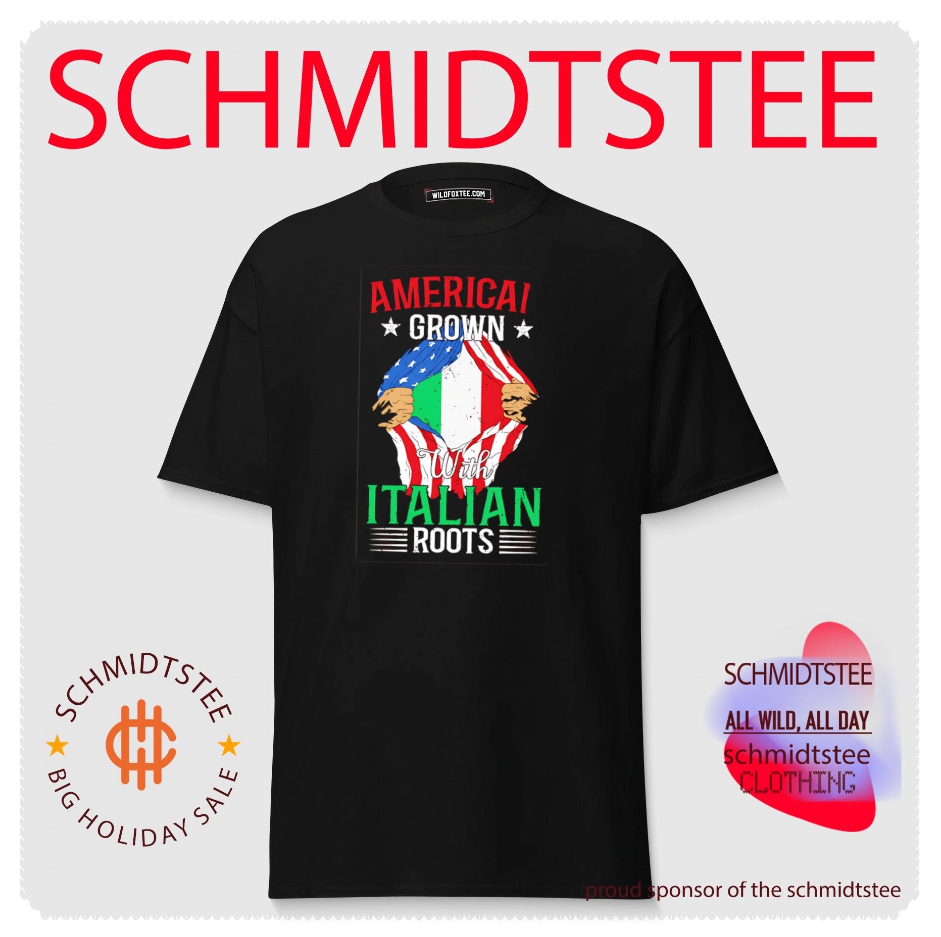American Grown with Italian Roots Heritage shirt