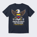 American Might for Freedom T-Shirt – USA Venezuela 2026 Patriotic Eagle