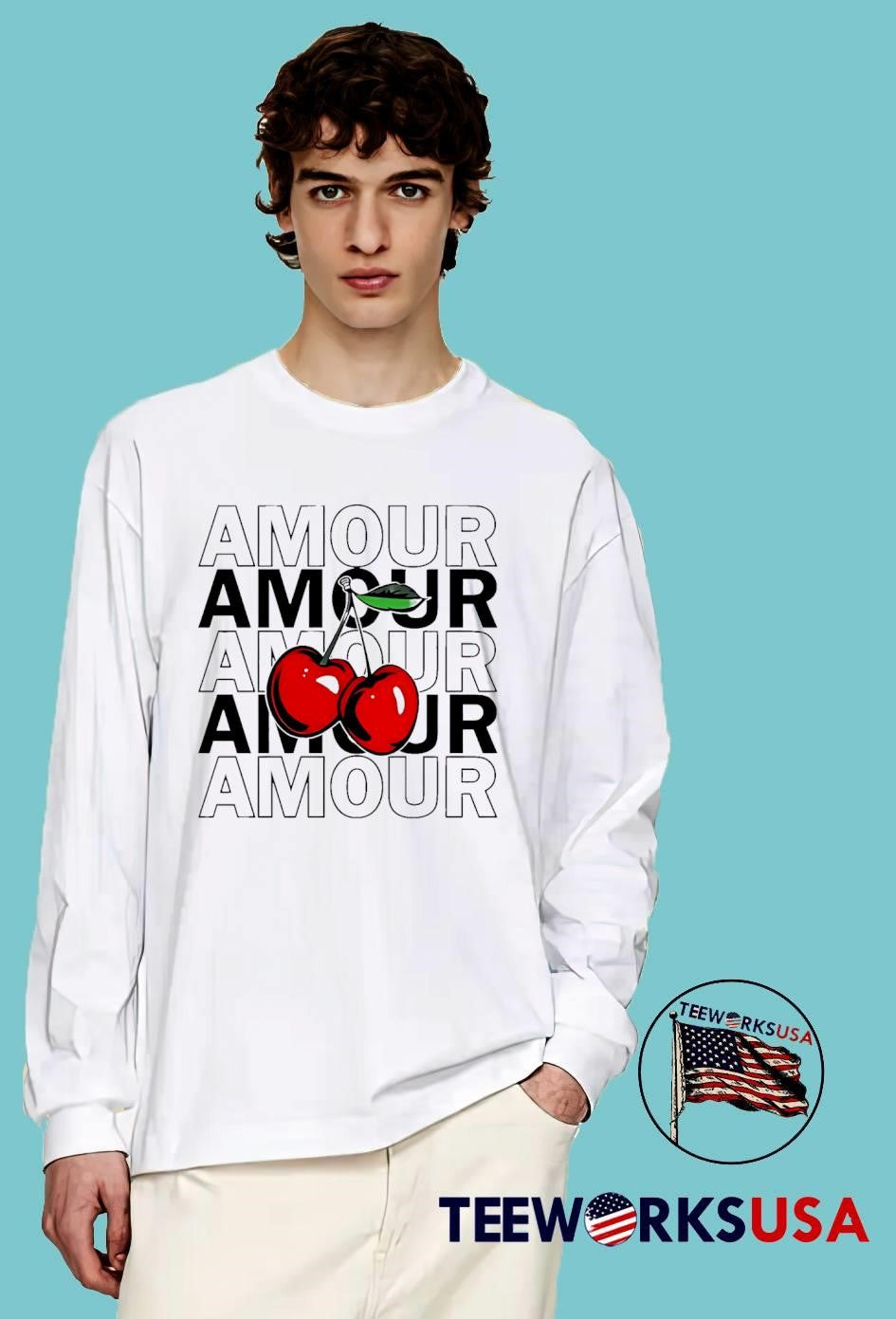 Amour Amour Amour Red Cherries shirt
