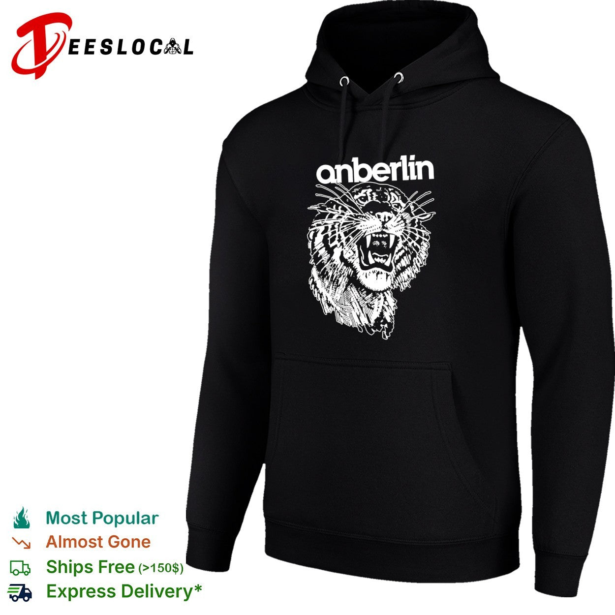 Anberlin band tiger head logo shirt