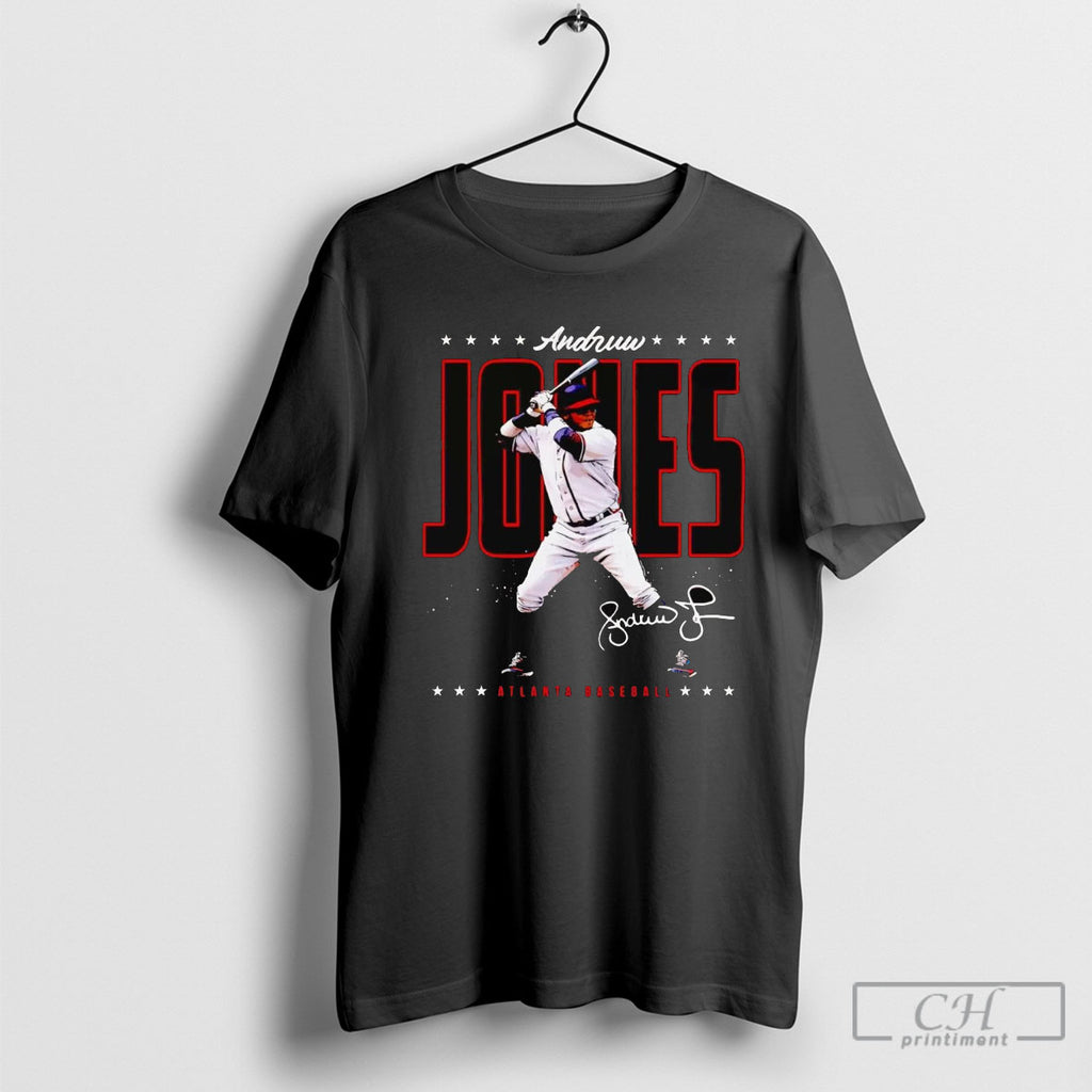 Andruw Jones Swing Signature Atlanta Baseball Shirt Sweater