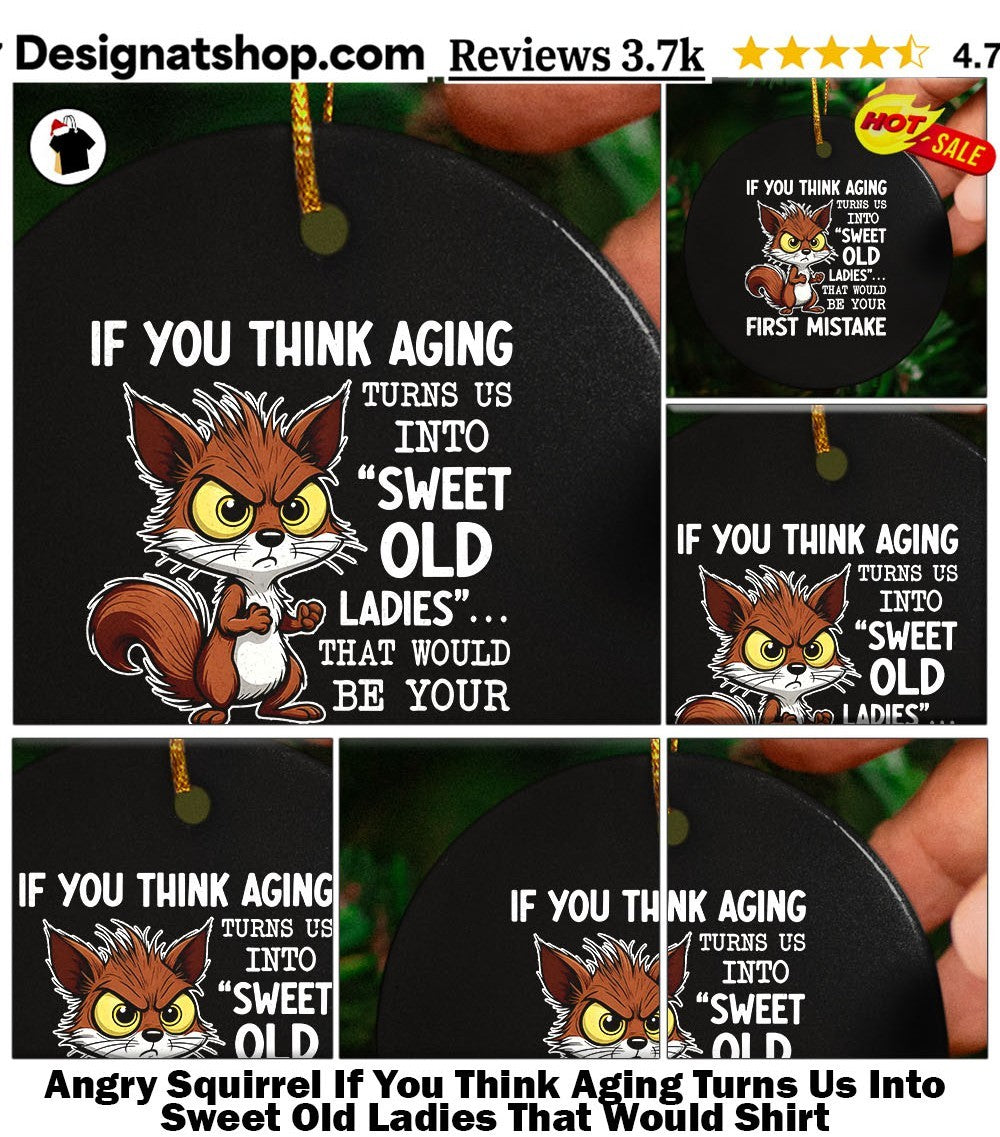 Angry Squirrel If You Think Aging Turns Us Into Sweet Old Ladies That Would Shirt