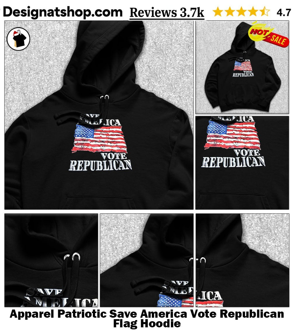 Apparel Patriotic Save America Vote Republican Flag shirt