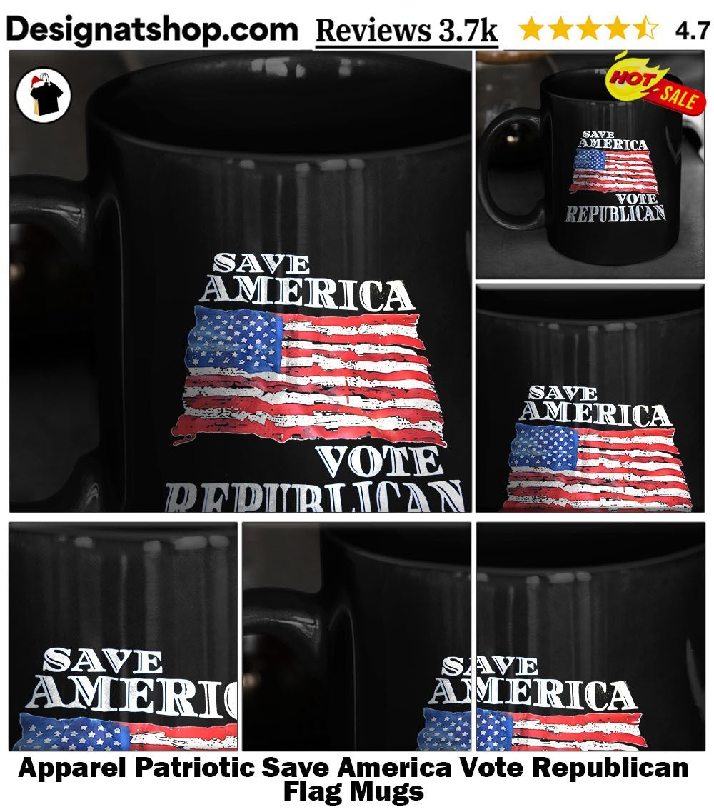 Apparel Patriotic Save America Vote Republican Flag shirt