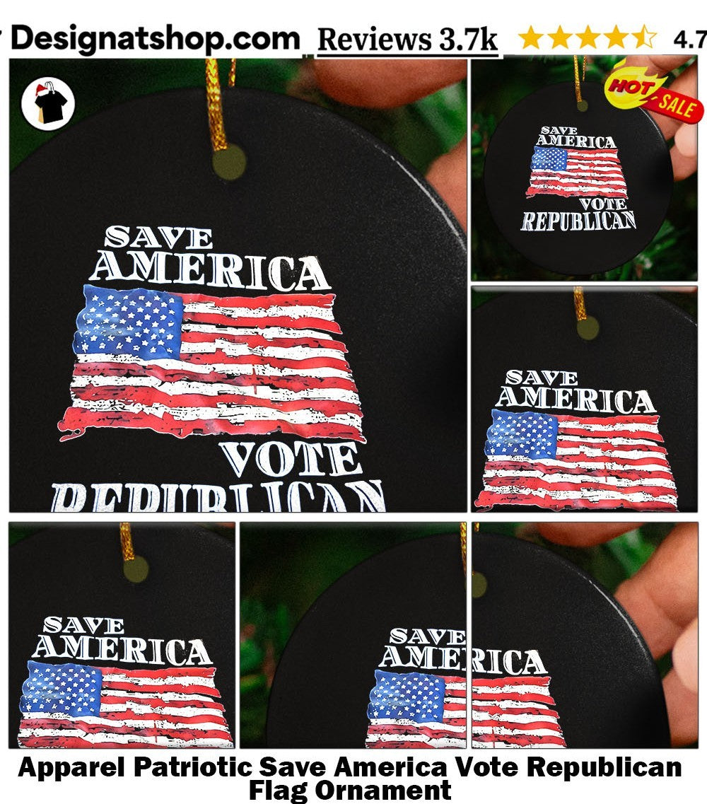 Apparel Patriotic Save America Vote Republican Flag shirt