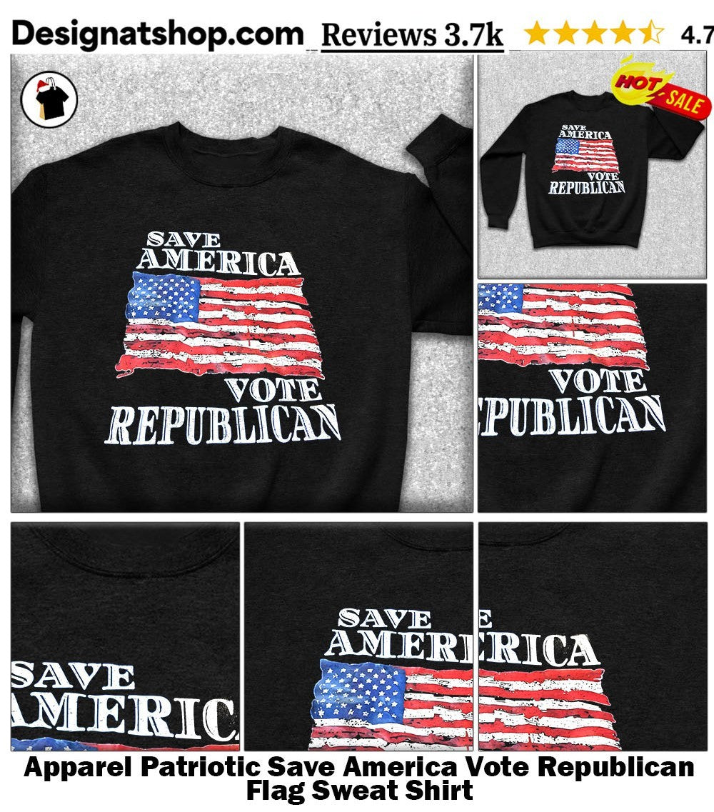 Apparel Patriotic Save America Vote Republican Flag shirt