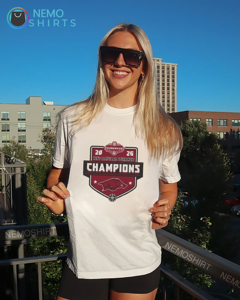 Arkansas Razorbacks 2026 SEC men’s basketball tournament champions shirt
