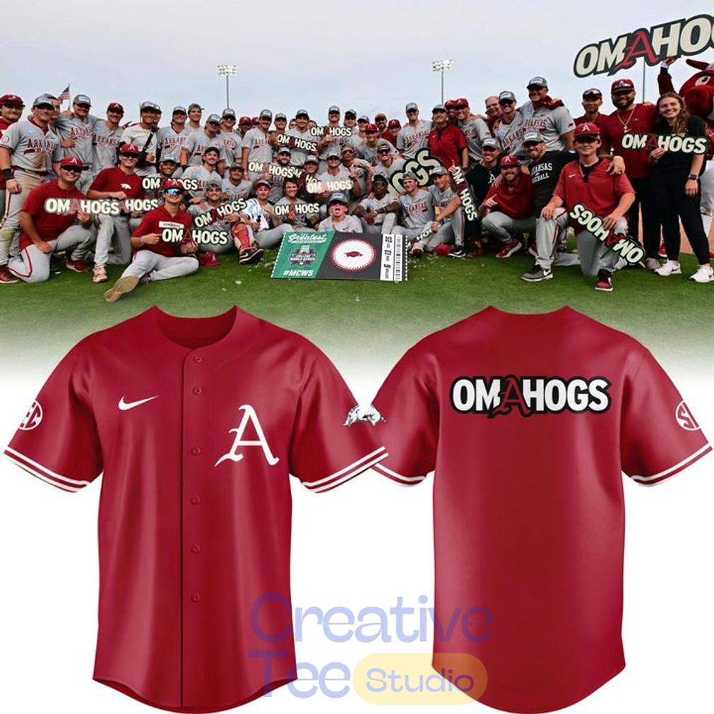 Arkansas Razorbacks New Omahogs Baseball Red Jersey