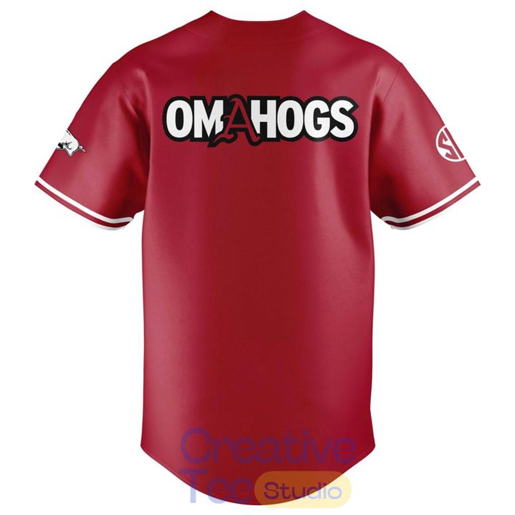 Arkansas Razorbacks New Omahogs Baseball Red Jersey