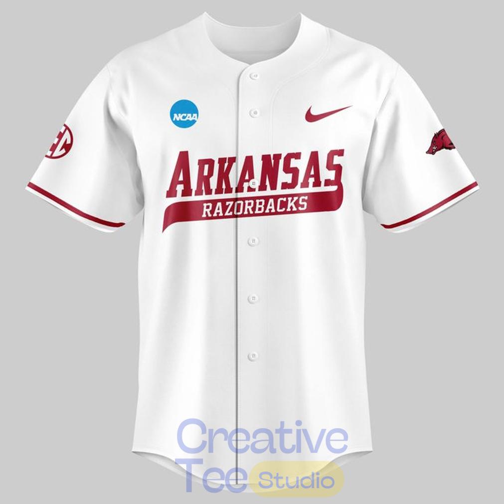 Arkansas Razorbacks New Omahogs Baseball White Jersey