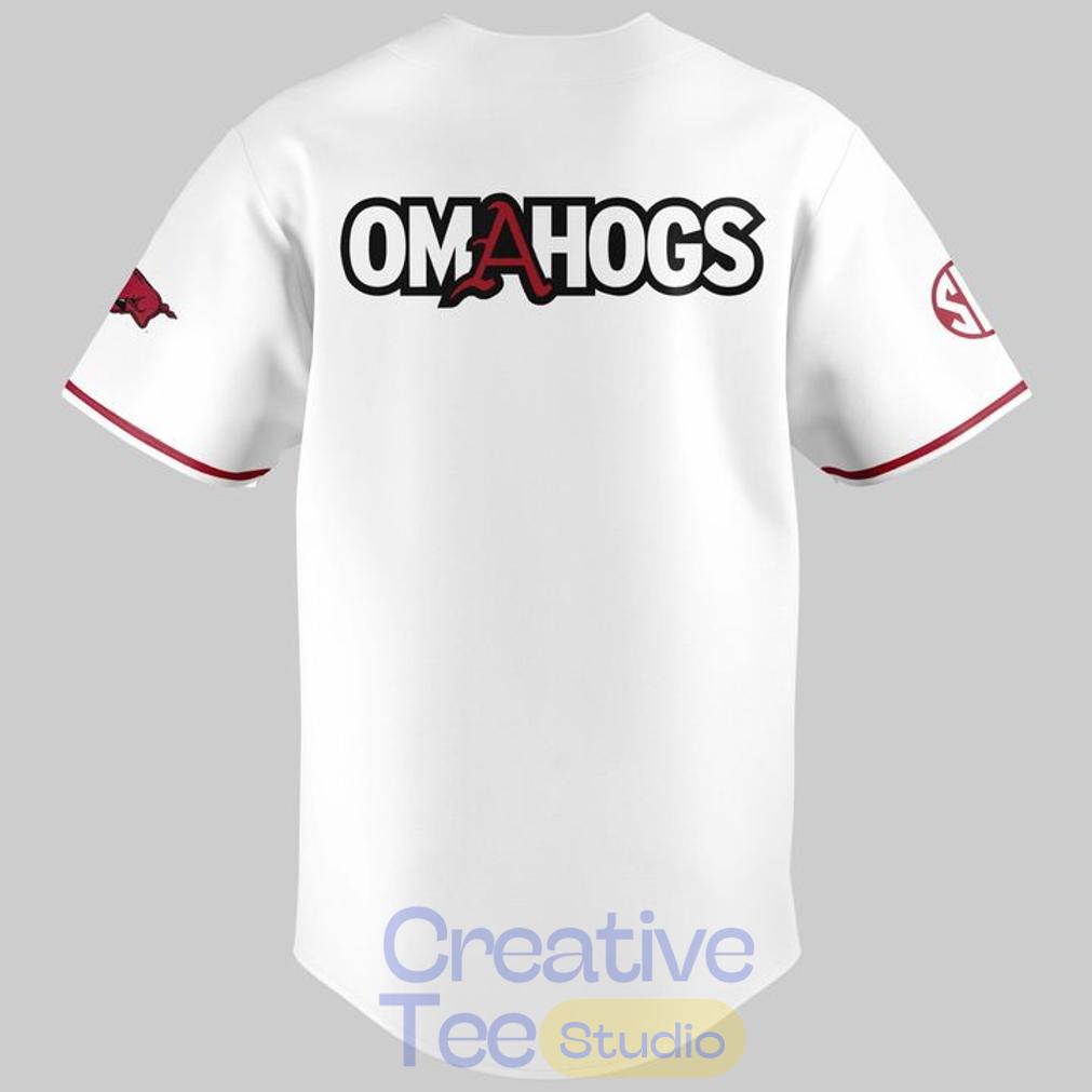 Arkansas Razorbacks New Omahogs Baseball White Jersey