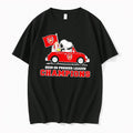 Arsenal 2025 2026 Premier League Champions Snoopy Cruising With Arsenal Pride Tee Tshirts Sweater