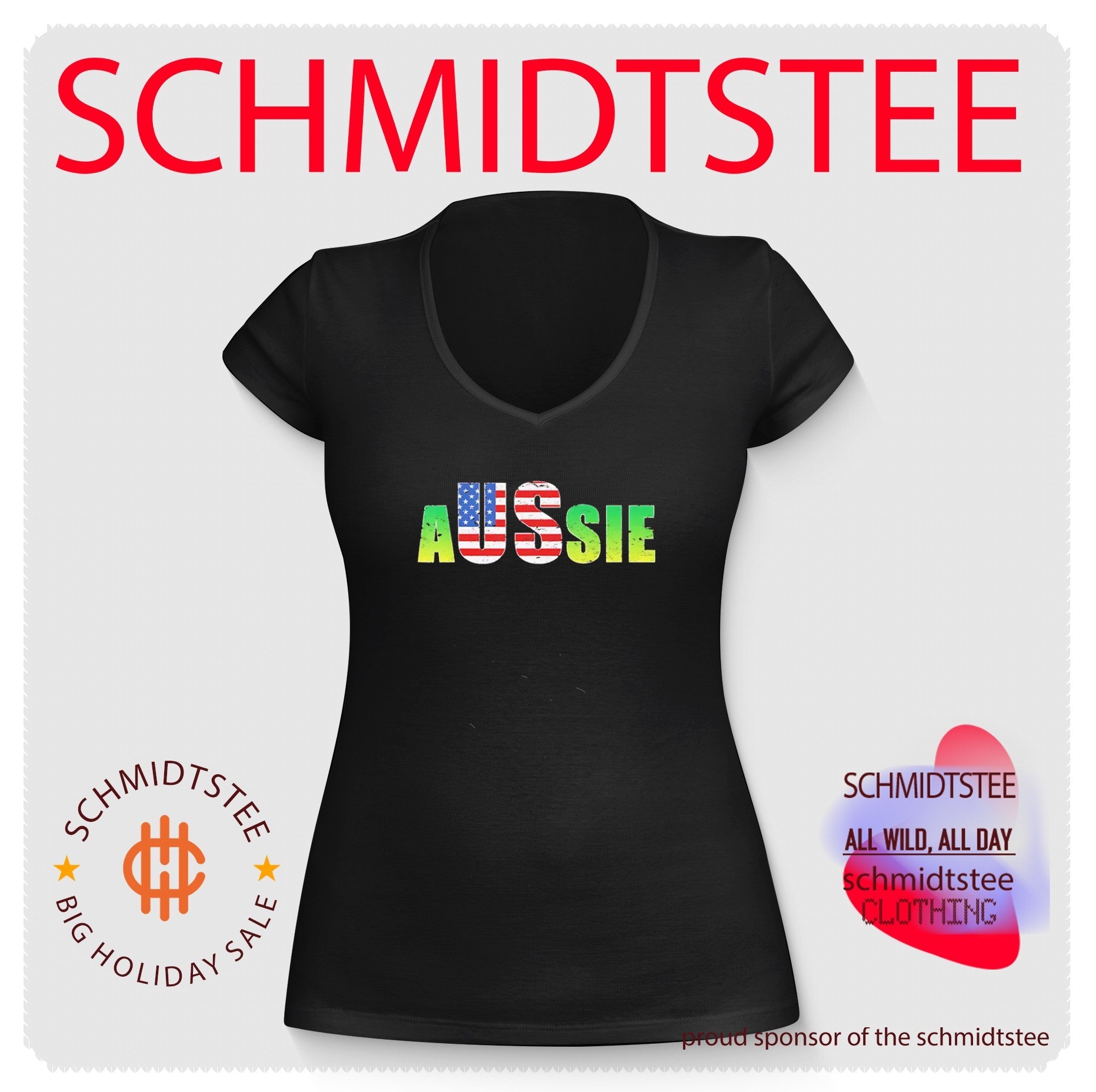 Aussie Australia United States Flag USA shirt