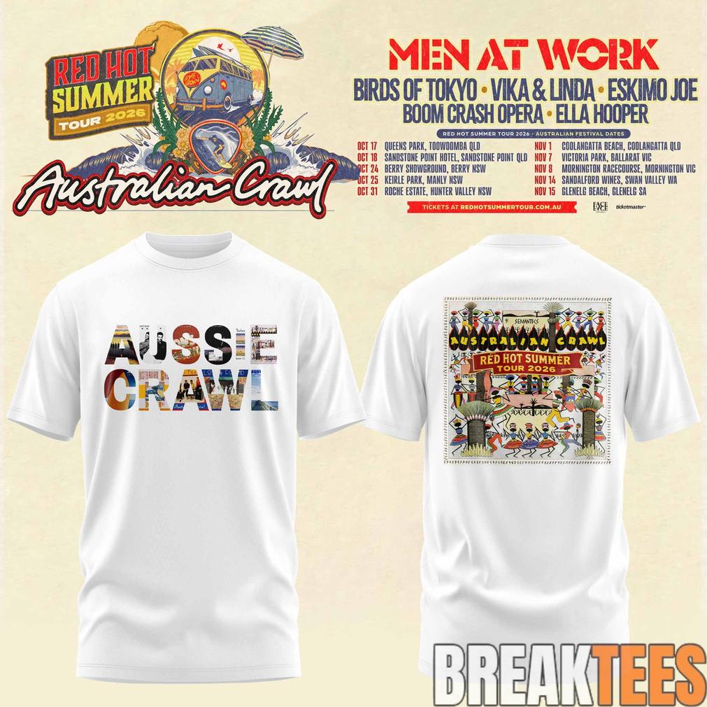 Australian Crawl – Red Hot Summer Tour 2026 3D T-Shirt