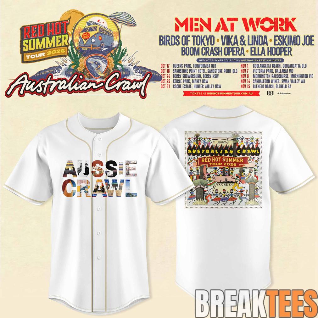 Australian Crawl – Red Hot Summer Tour 2026 Baseball Jersey