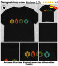 Autumn Starters Pocket monster silhouettes shirt