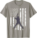 American Flag Baseball Shirt Cool Distressed Jersey Gift Tee T-Shirt