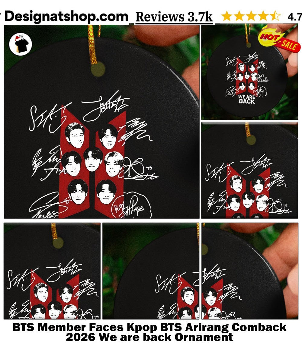 BTS Member Faces Kpop BTS Arirang Comback 2026 We are back shirt