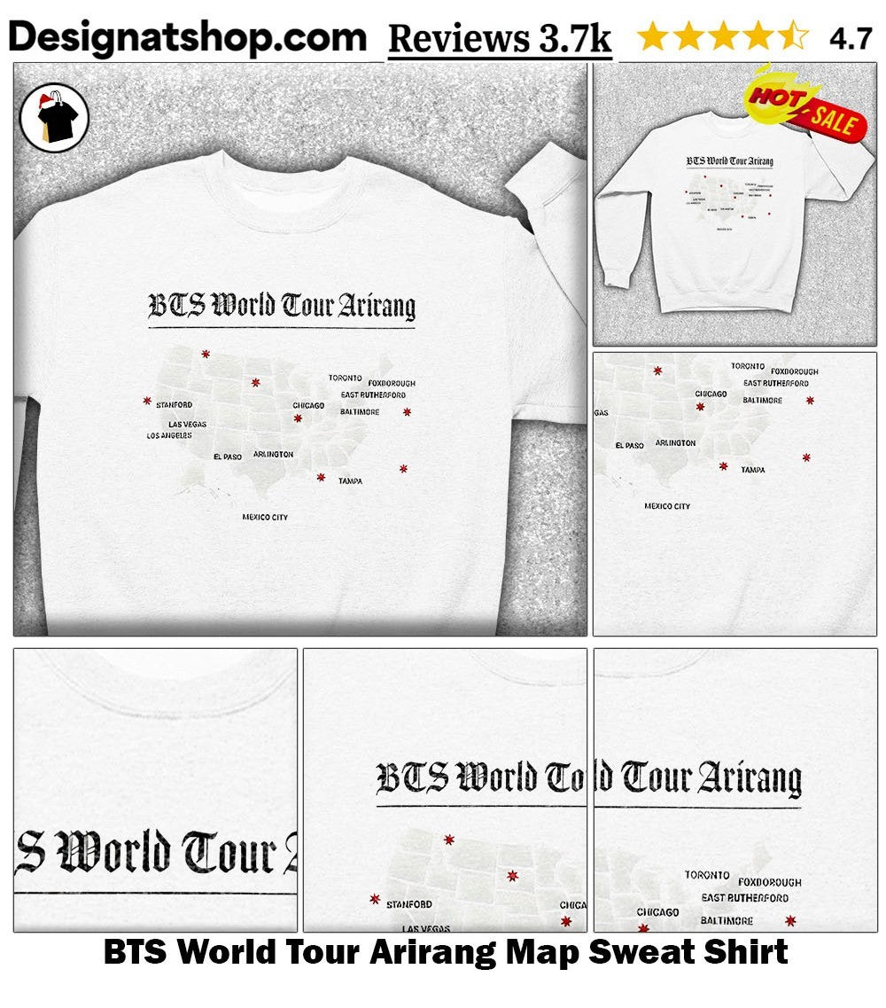 BTS World Tour Arirang Map shirt