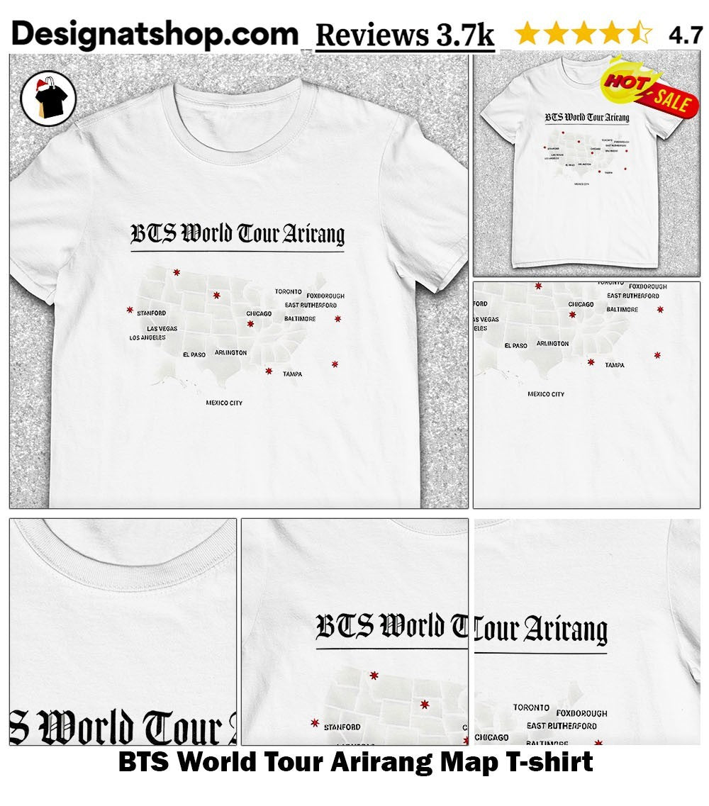 BTS World Tour Arirang Map shirt
