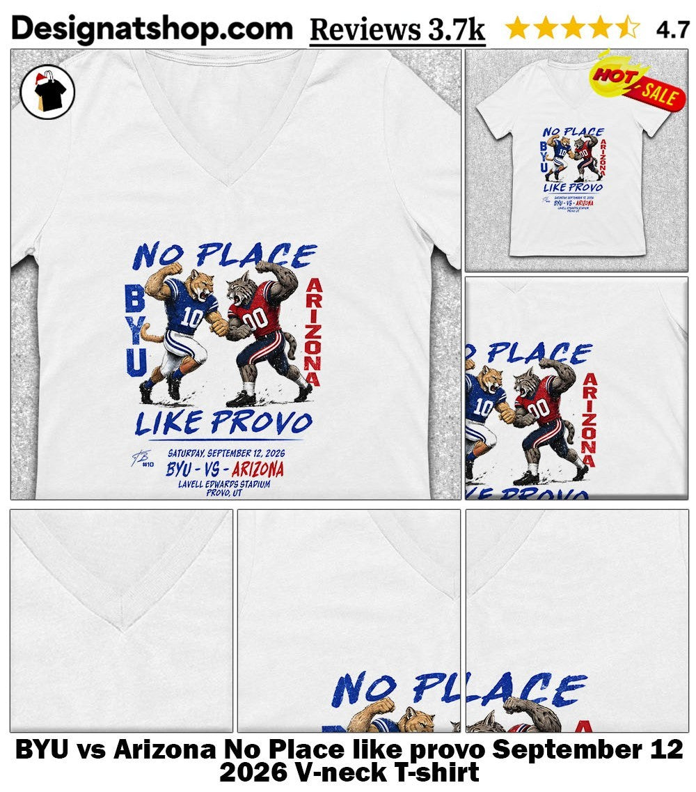 BYU vs Arizona No Place like provo September 12 2026 shirt