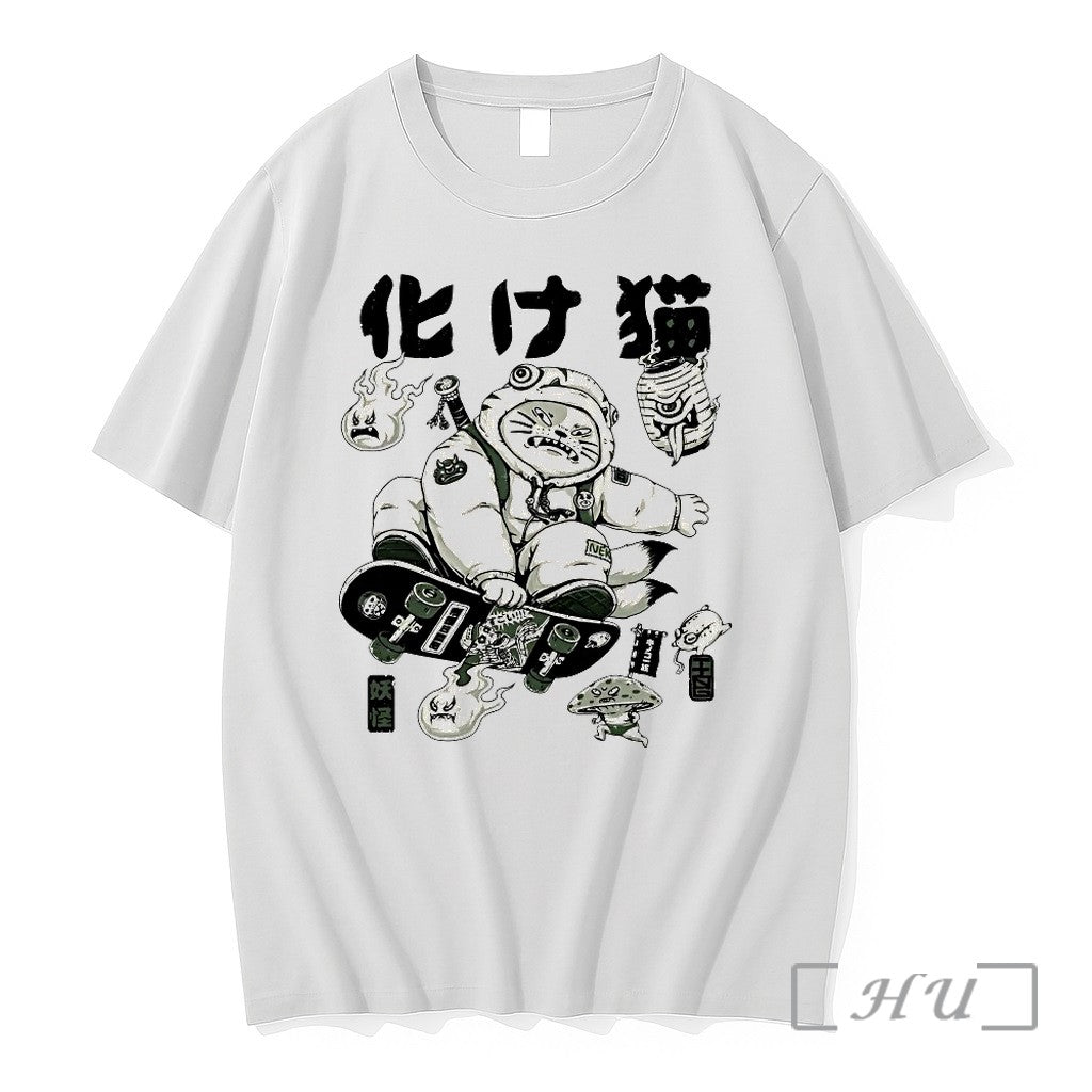 Bakeneko Gang A Skateboarding Cat Demon Tshirts Sweater Hoodie Jpg