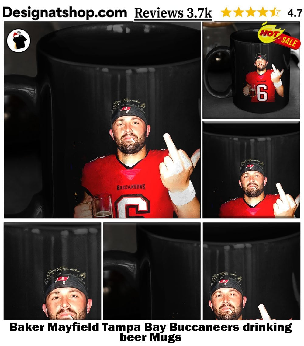 Baker Mayfield Tampa Bay Buccaneers drinking beer shirt