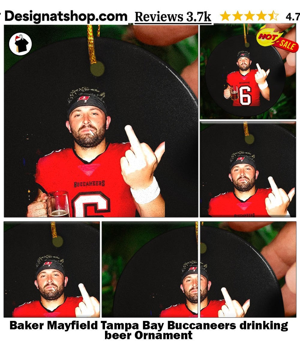 Baker Mayfield Tampa Bay Buccaneers drinking beer shirt