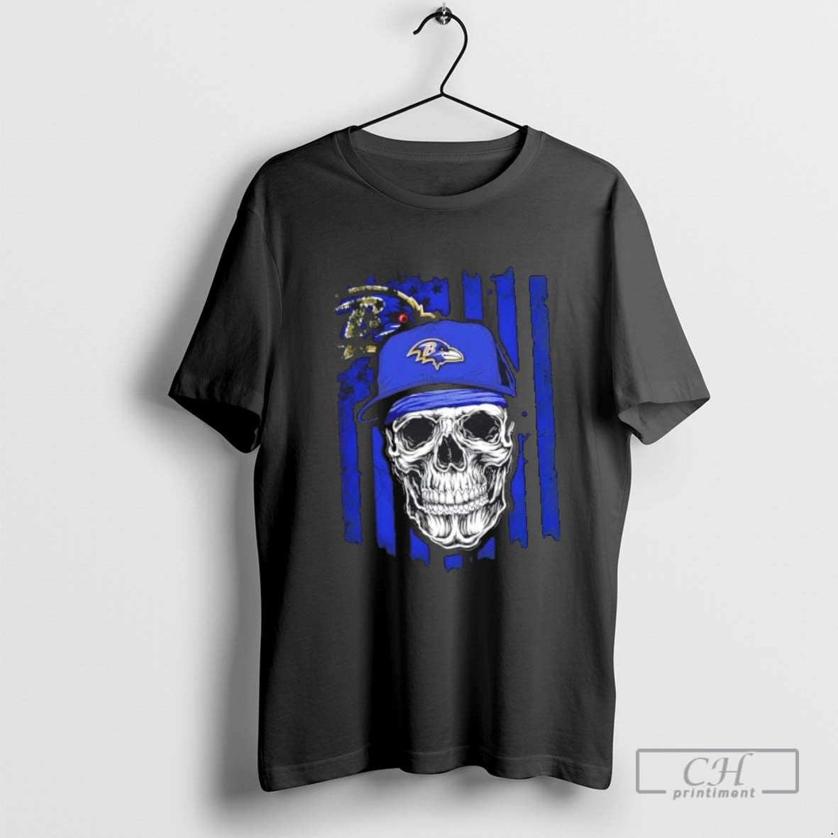 Baltimore Ravens X Skull Hip Hop Us Flag