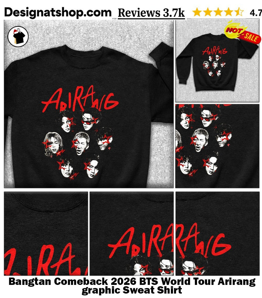 Bangtan Comeback 2026 BTS World Tour Arirang graphic shirt