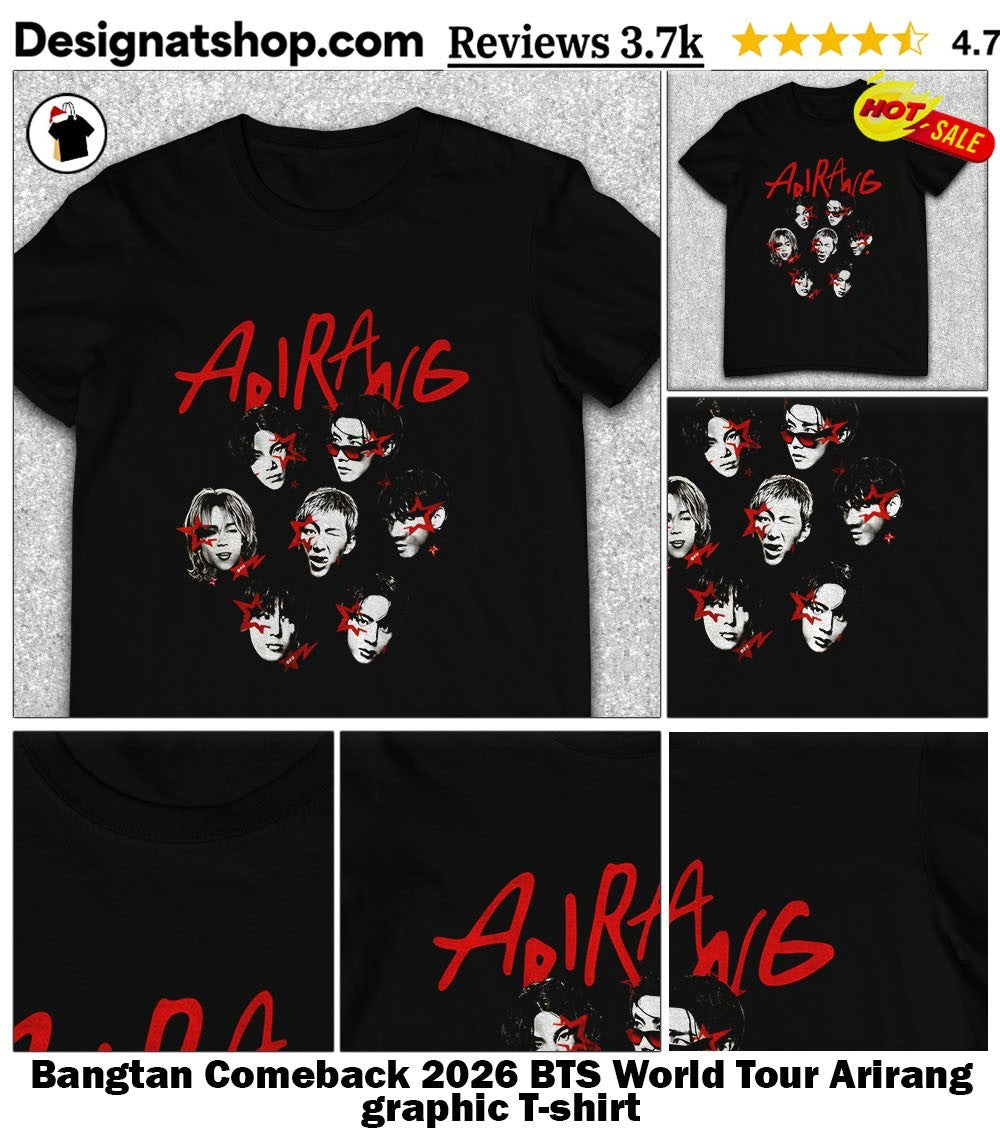 Bangtan Comeback 2026 BTS World Tour Arirang graphic shirt