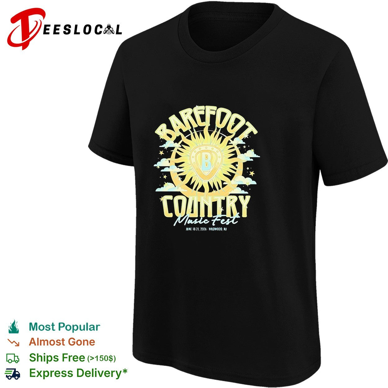 Barefoot Country Music Fest Wildwood New Jersey 2026 shirt
