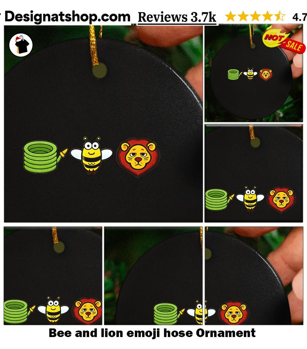 Bee and lion emoji hose shirt