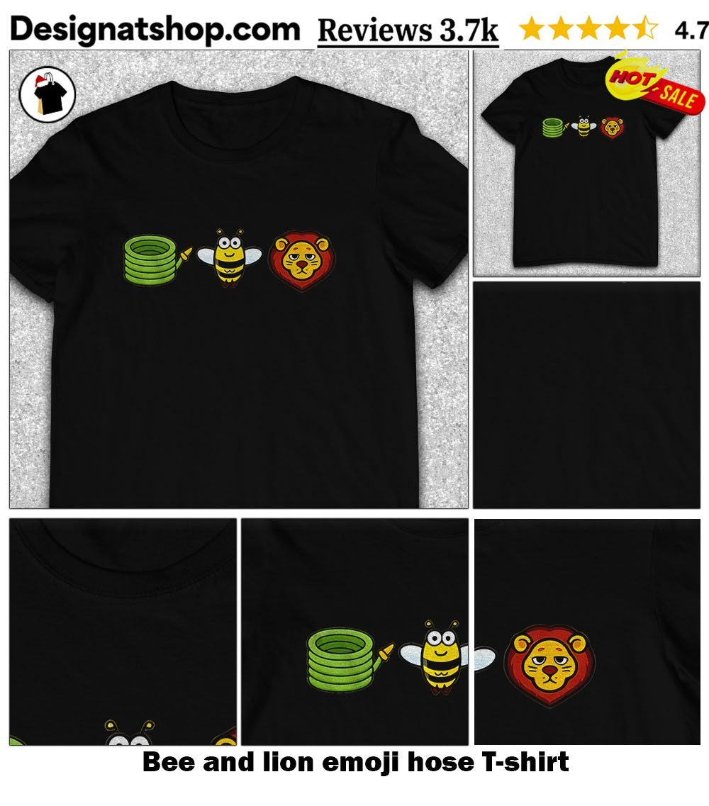 Bee and lion emoji hose shirt