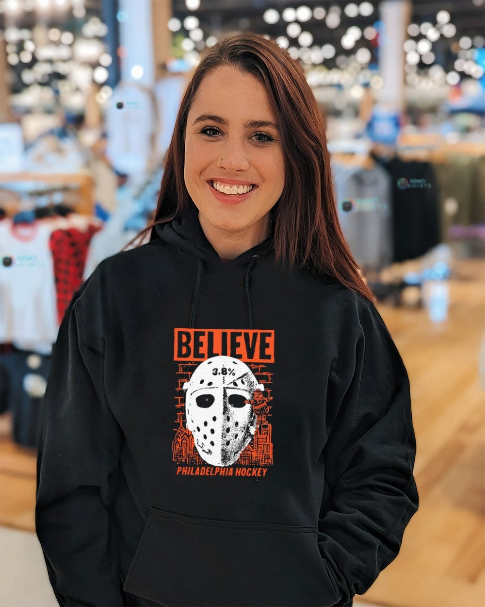 Believe 3.8% Philadelphia Flyers hockey mask shirt