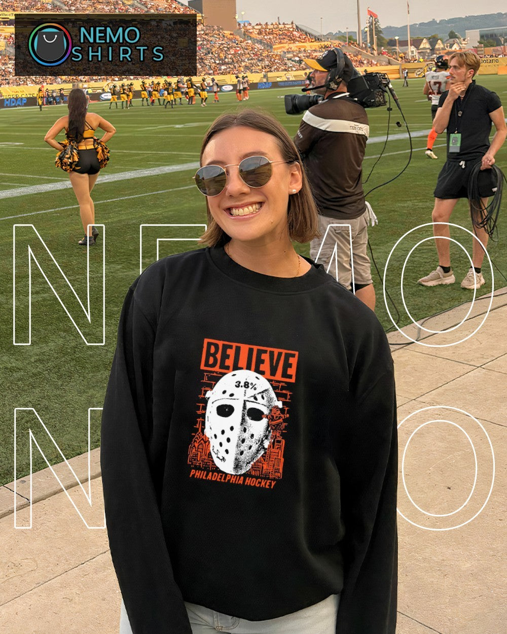Believe 3.8% Philadelphia Flyers hockey mask shirt