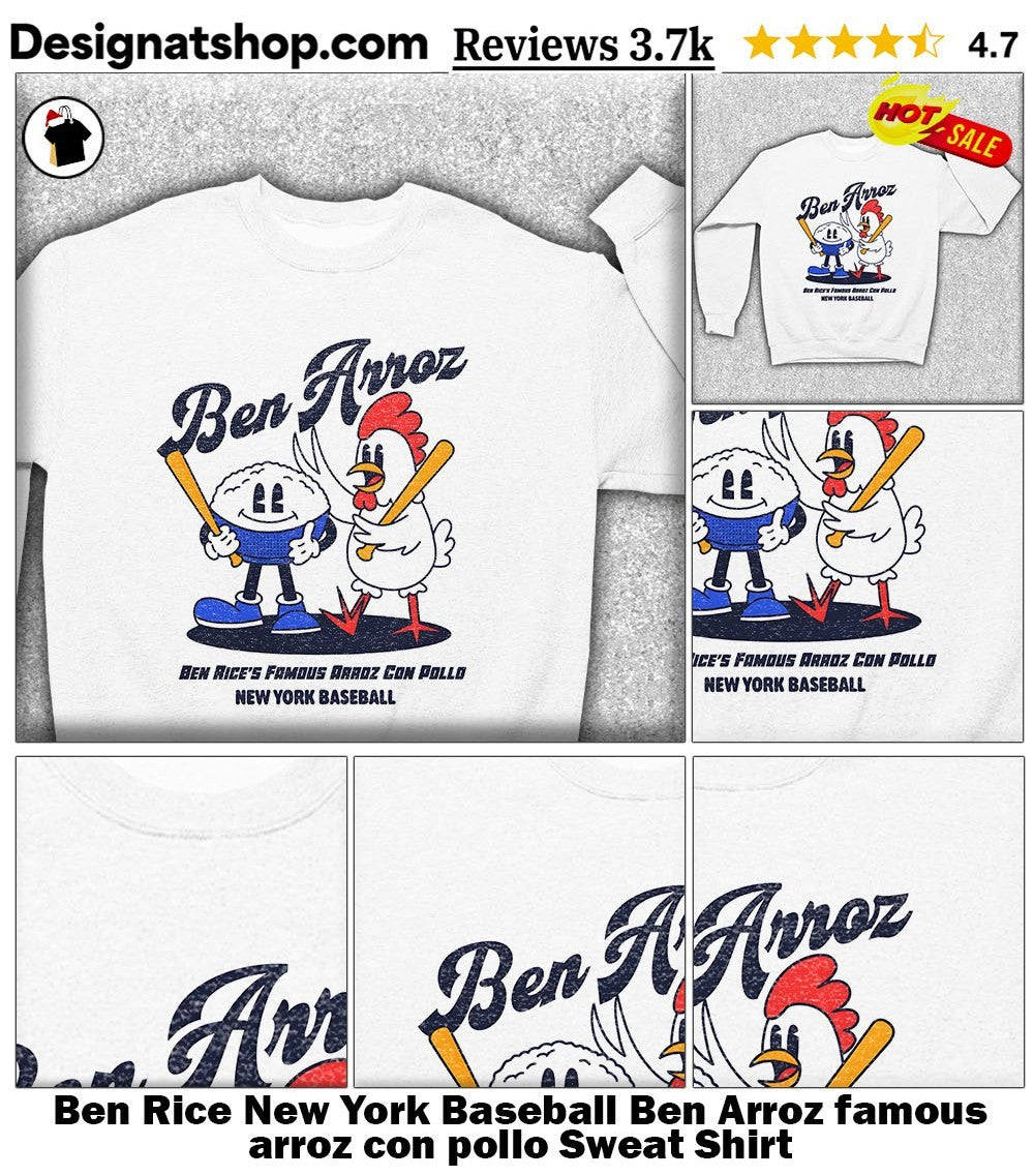 Ben Rice New York Baseball Ben Arroz famous arroz con pollo shirt