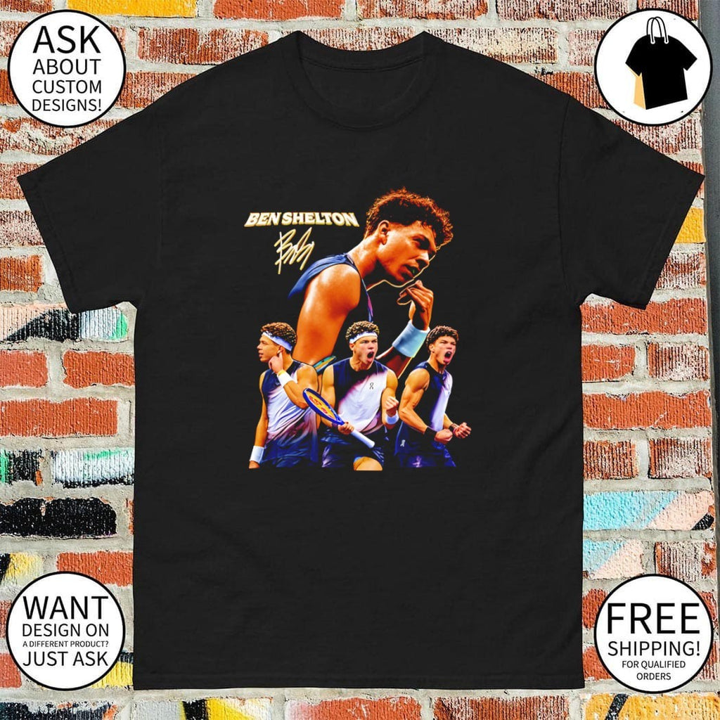 Ben Shelton Dialed In Tennis player graphic signature shirt