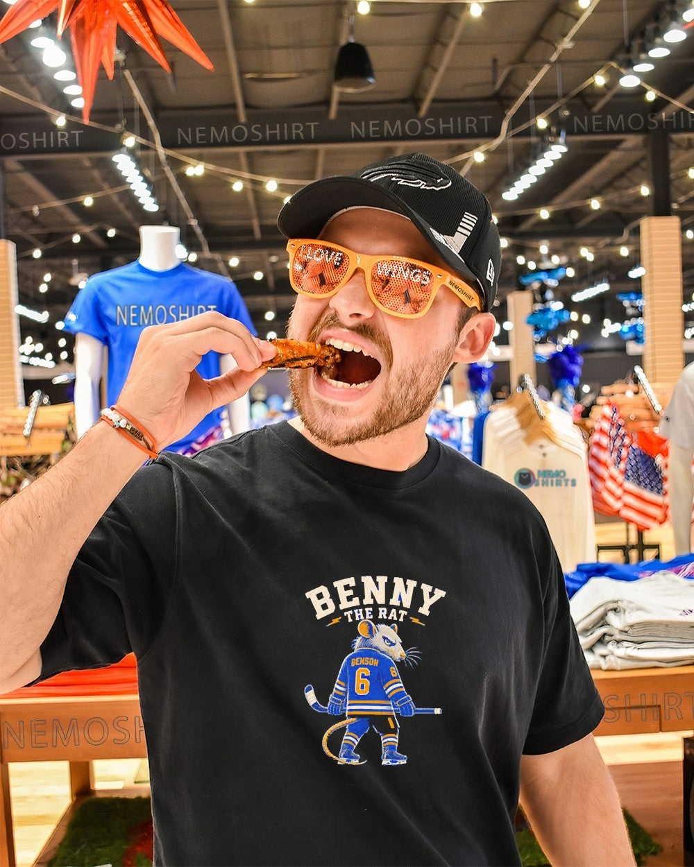 Benny the rat Zach Benson Buffalo Sabres shirt