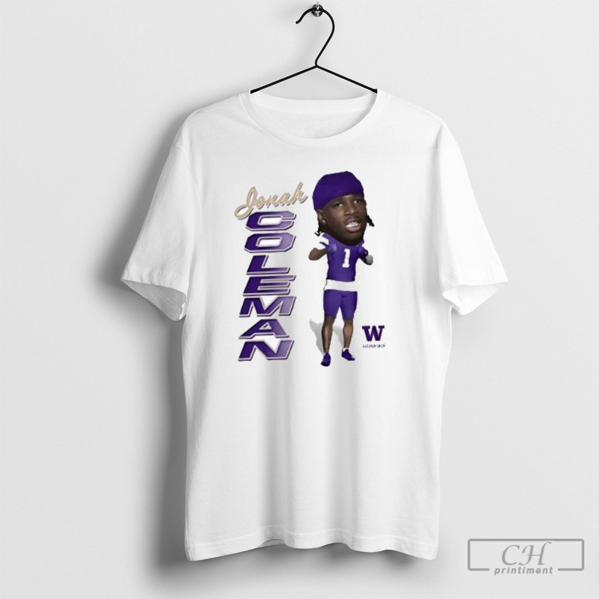 Big Head Jonah Coleman Washington Huskies Shirt Tee