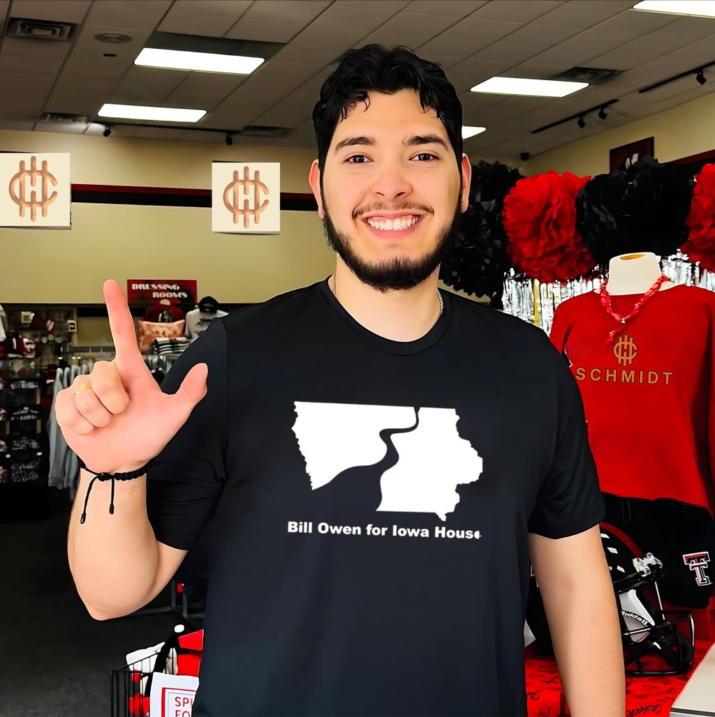 Bill Owen for Iowa House State Outline campaign shirt