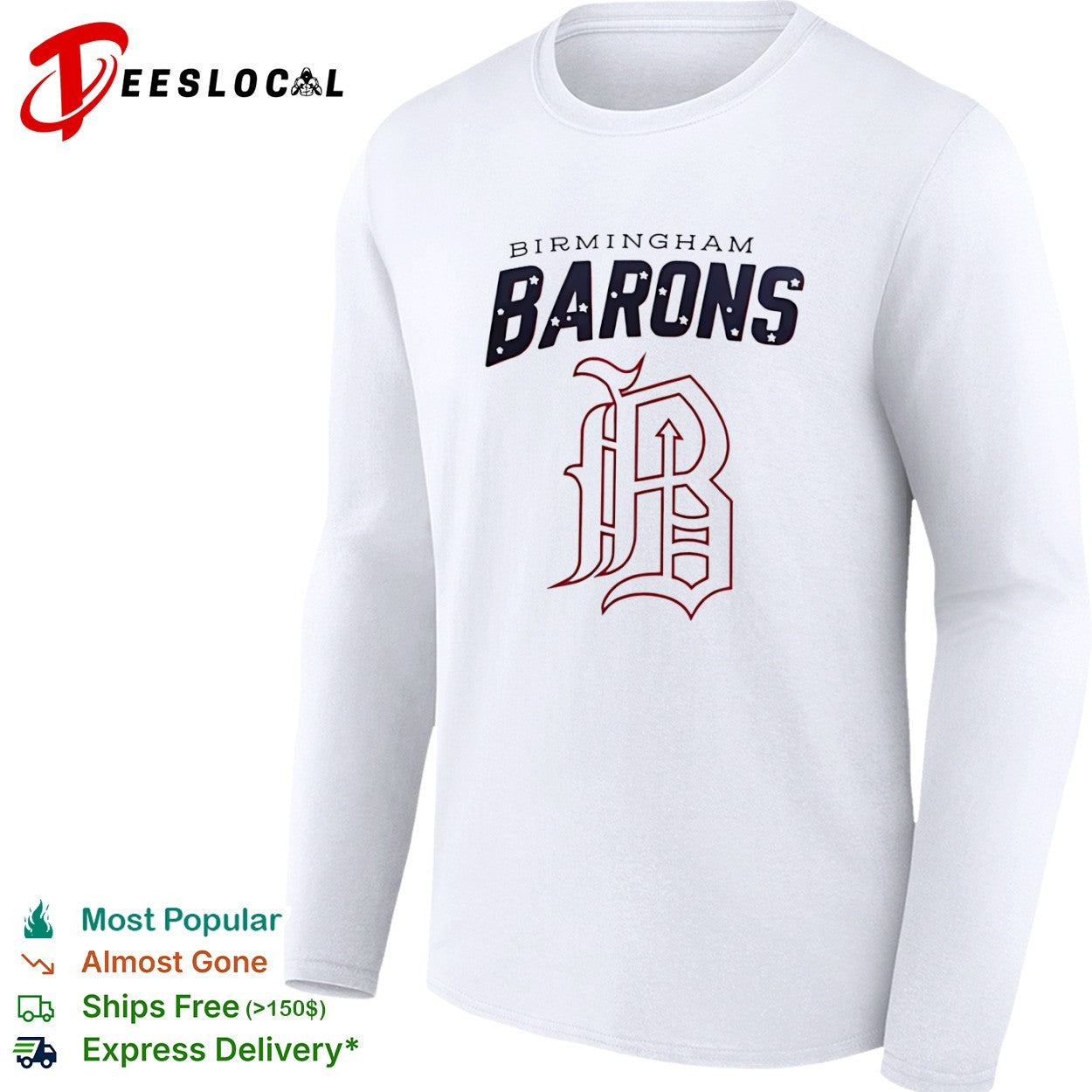 Birmingham Barons B logo shirt