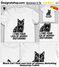 Black Cat I find your lack of whimsy disturbing humorous shirt